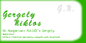 gergely miklos business card